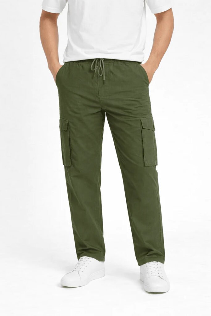 Green Cargo Trouser - Relaxed Fit