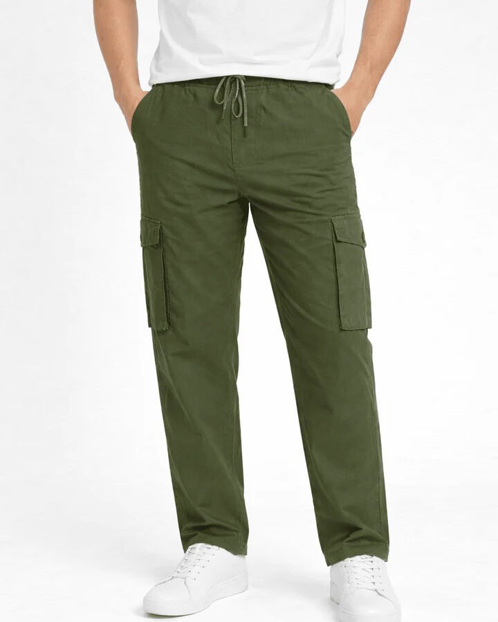 Green Cargo Trouser - Relaxed Fit