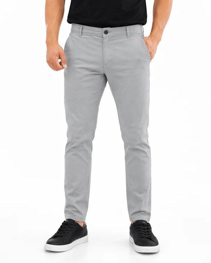 Graphite Tint Cotton Pant - Smart Fit